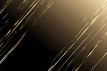 Abstract Diagonal Golden Streaks and Lines on a Dark Gradient Background graphic design