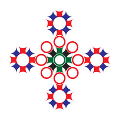 vector illustration of four abstract symbols