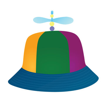 Colorful propeller hat. vector illustration	
