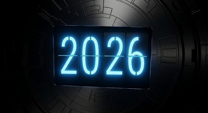 A conceptual blue and red neon heart beat sign on a dark night display