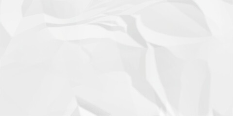 Crumpled paper blank white crumpled and creased paper poster. Creased paper texture overlay effect surface.	