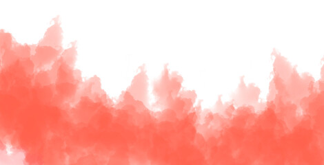 Abstract watercolor cloudscape in coral soft and dreamy background for graphic design perfect for adding a touch of artistic flair dust smoke fire cloud overlay
