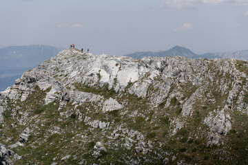 Peaks of the Balkans hiking trail in Albanian mountains