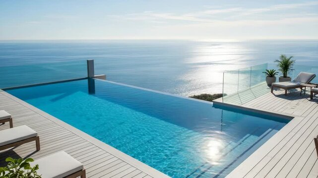 Luxury Infinity Pool Overlooking the Ocean - A Tranquil Escape.