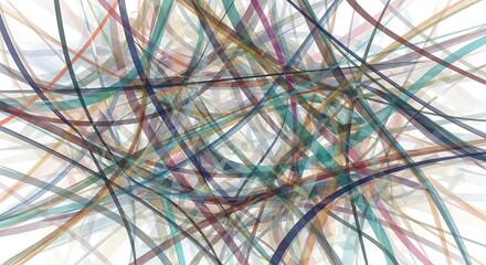 Abstract Interwoven Lines - A Colorful and Dynamic Composition.