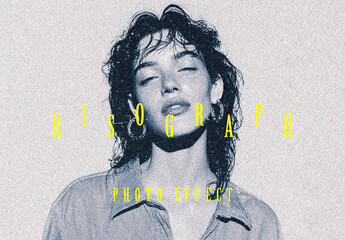 Risograph Photo Effect Mockup