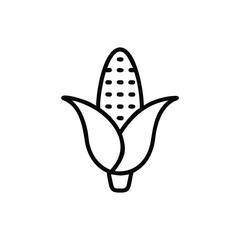 Simple Corn on the Cob Line Art