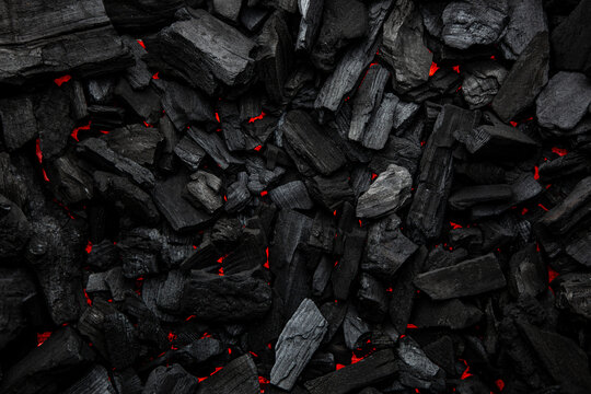 Glowing Red Hot Coals Abstract Background