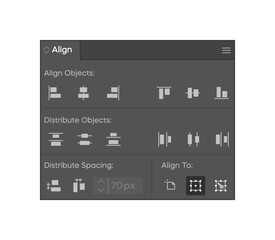 Fototapeta premium Align Panel UI