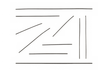 Set of graphic shadows creating abstract dividers and lines effect on transparent background