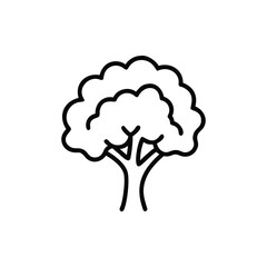 Minimalist Oak Tree Vector