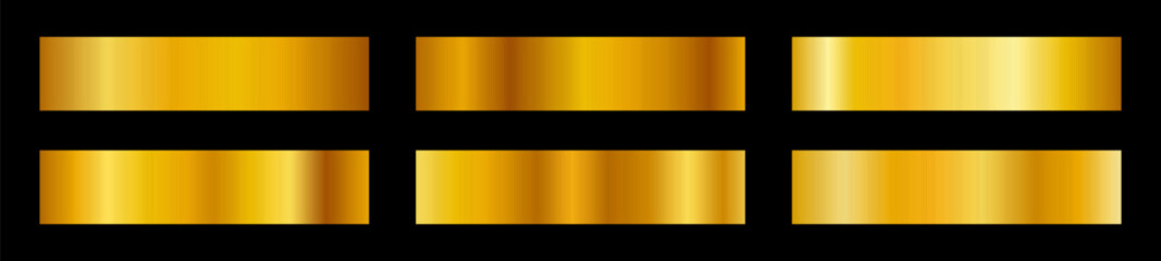 Obraz premium Golden plate swatch with soft metallic glow. Smooth gold tones and subtle gradient shades form a refined gold gradient plate.