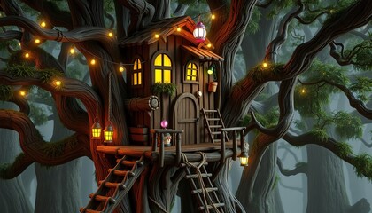 Vintage painting of a Christmas tree in the city at night, an old drawing illustrating an urban cityscape with ancient architecture