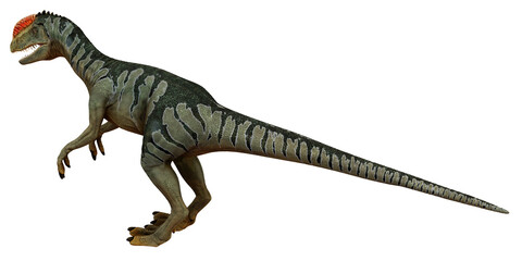 Detailed illustration of a prehistoric dinosaur.