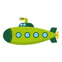 submarine vector isolated illustration
