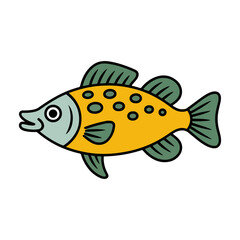 colorful fish cartoon vector illustration