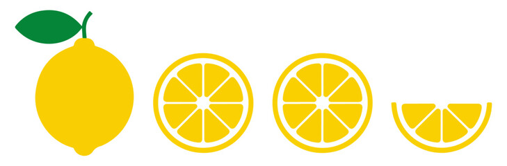 lemon slices vector collection
