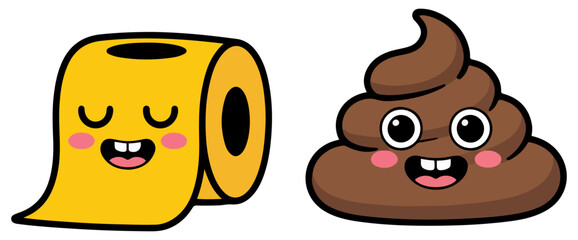 funny cartoon poop illustration