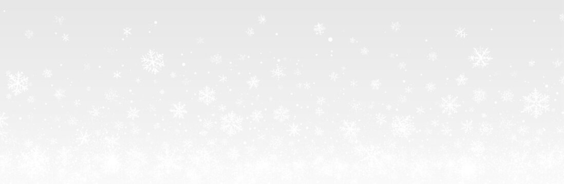 Realistic falling snow with white flakes in the air. Snowy texture on transparent background for creating winter mood, overlays, or festive effects.