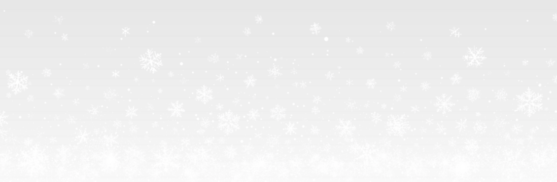 Realistic falling snow with white flakes in the air. Snowy texture on transparent background for creating winter mood, overlays, or festive effects.