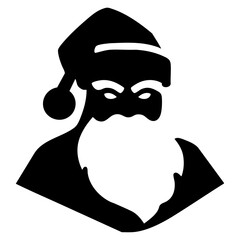 Bad Angry Santa Claus Solid Illustration