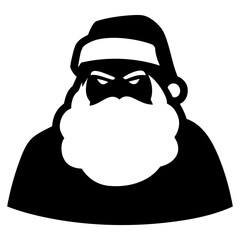 Bad Angry Santa Claus Solid Illustration