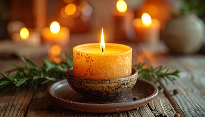 Amber Flame: Artistic Candle Holder