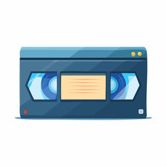 Fototapeta premium Cassette VHS pour magnétoscope, isolé sur fond blanc