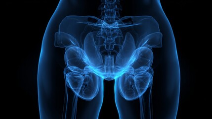 Pelvic floor rehabilitation and treatment, pelvic X-ray film