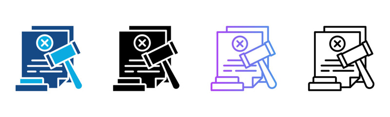 Liquidation Icon Multiple Style Vector Illustration
