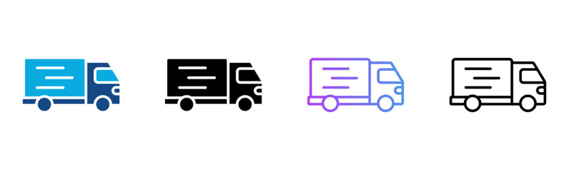 Transport Icon Multiple Style Vector Illustration

