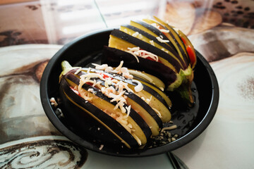 F&auml;cheraubergine in Bratform