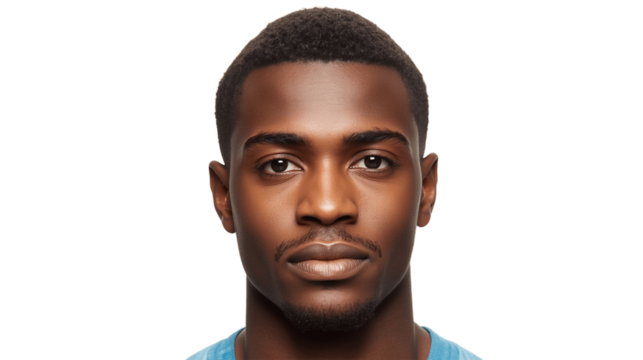 Professional Headshot of Confident Young Man on Transparent Background