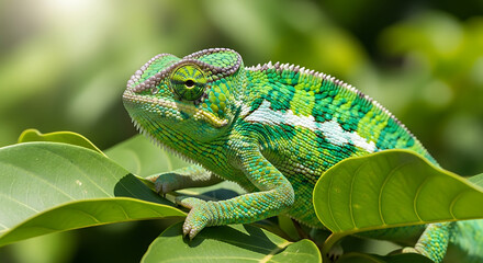 chameleon on a branch