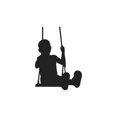 children playing on the swing