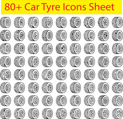 80+ Car Tyre Icons