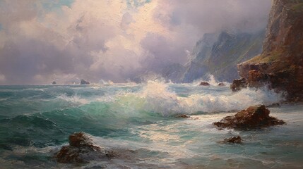 Dusk, Sunset sky clouds over sea in the evening on twilight with Blue, Purple, Pink and Orange sunlight, Horizon sea sky landscape backgrounds in Summer