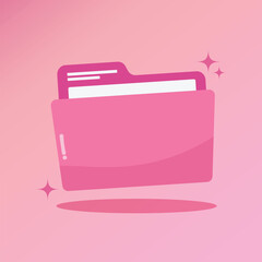 Cute Pastel File Illustration