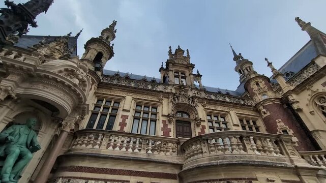 Benedictine Palace Architectural Details in Fecamp, Normandy, France.
