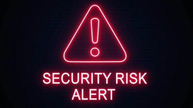 Security risk alert Icon with binary code background. Attention grabbing icon highlights the importance of digital safety in today's interconnected world.