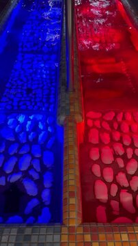 
 Water, Stones, Steps &mdash; Walking across wet stones combines water therapy with grounding touch in a simple daily ritual.