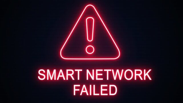 Smart network failed alert Icon with binary code background. Attention grabbing icon highlights the importance of digital safety in today's interconnected world.