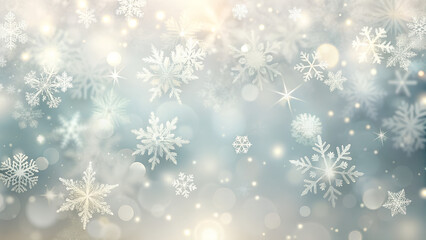 3d illustration of soft focus winter background with sparkling snowflakes and bokeh lights, creating a magical and festive atmosphere for holiday designs isolated on transparent background