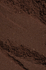 Macro texture of ground coffee powder