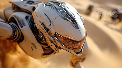 Concept of futuristic transformer robot battle in a desert with sandstorms and energy shields clashing during intense combat, cinematic sci-fi action scene with dynamic atmosphere,copy space,banner