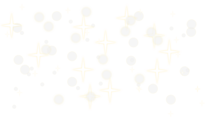 Abstract background with faint yellow sparkles and soft bokeh lights on a white canvas.