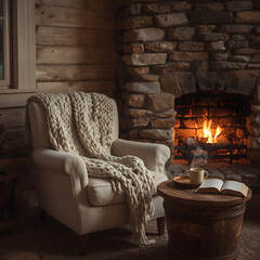 sofa layout with fireplace