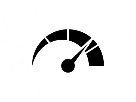 Dynamic speedometer icon symbolizing speed, performance, and progress for business success and technological advancement