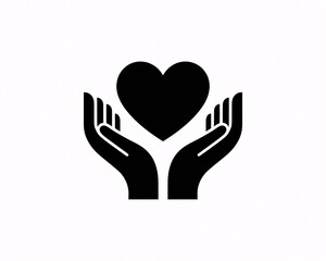 Obraz premium Caring hands gently cradling a heart symbol representing love compassion and support healthcare charity and wellness concepts