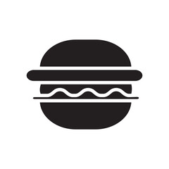 Burger vector icon. Hamburger illustration sign. Cheeseburger symbol. Fast food logo.